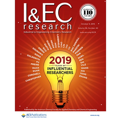 I&EC Research Special Issue showcasing papers from the 2019 Class of Influential Researchers | Image: I&EC Research