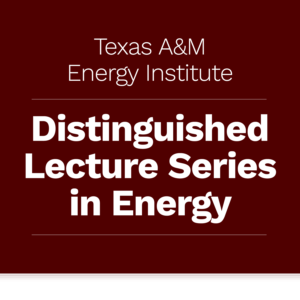 Distinguished Lecture Series in Energy