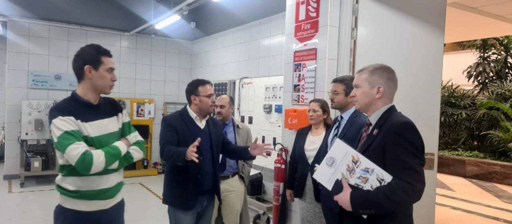 Towards Egypt’s Energy Vision Workshop: Texas A&M representatives tour research facilities at the Arab Academy for Science and Technology.
