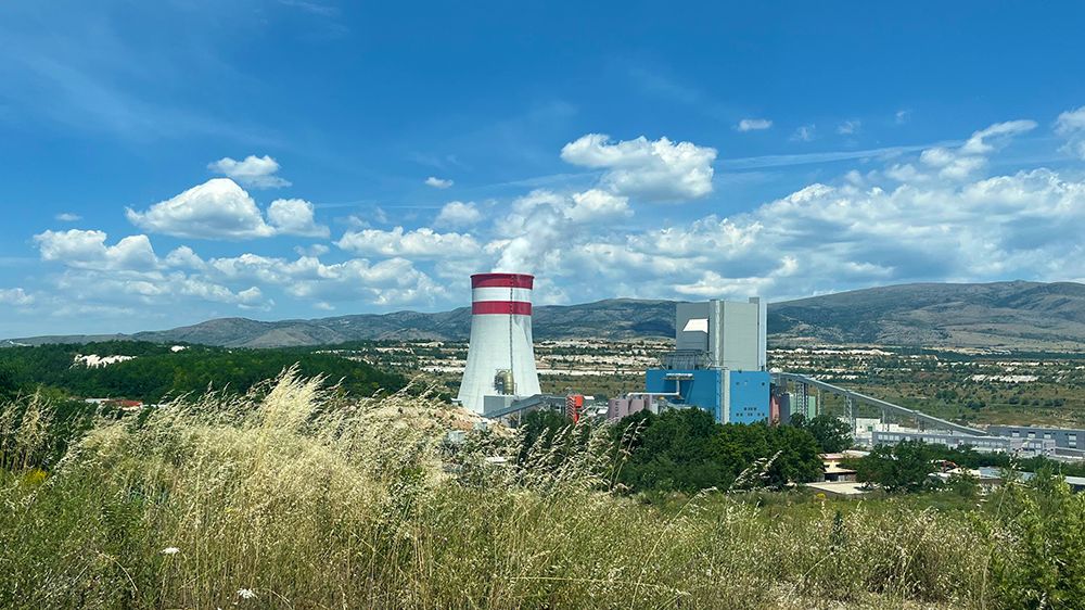 The Ptolemaida-V coal-fired power plant in the Western Macedonia Region, which opened in 2023 and is slated to be decommissioned in the near future.