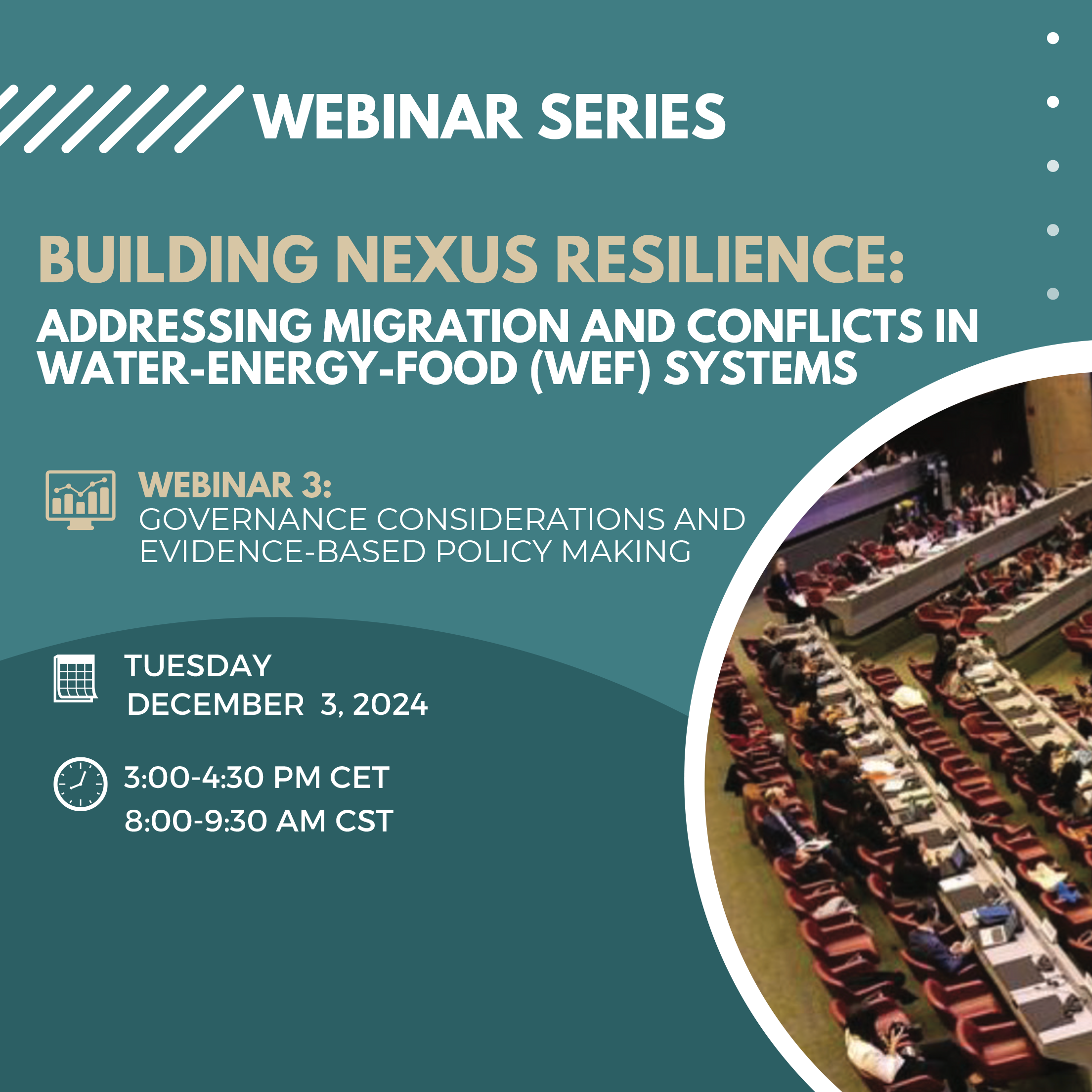 Building Nexus Resilience Webinar Series: Governance Considerations and Evidence-Based Policy Making